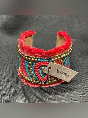 Natasha Couture Beaded Cuff Bracelet